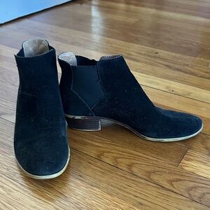 Lucky Brand Black Suede Ankle Boots size 10